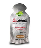 PacificHealth 2nd Surge All Natural Ultra Energy Gel - Box of 8, 1.02-Ounce Packets (Double Espresso)