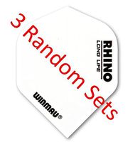 Winmau Rhino Long Life Standard Extra Thick Dart Flights (3 Sets of 3-9 Flights) (Random Sets)