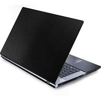 Skinit Decal Laptop Skin for Generic 17in Laptop (15.2in X 9.9in) - Originally Designed Black Brushed Steel Texture Design