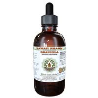Graviola Alcohol-FREE Liquid Extract, Graviola (Annona Muricata) Dried Leaf Glycerite Hawaii Pharm Natural Herbal Supplement 2 oz