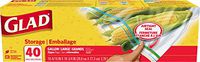 Clorox Glad Food Storage Bags, Zipper Gallon, 40 Count Each (Pack of 9)