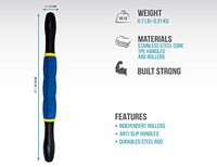 Muscle Roller Stick, Best Massage Stick for Athletes, Runners, Bikers, and CrossFiters, Good for Home and Travel (Aqua)