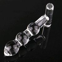 All Natural Mini Small Smooth Double Ended Sided Headed Crystal Clear Glass Stick for Women Men Female Male Beginners MSYS013