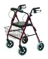 Walkabout Contour Deluxe Rolling Walker Color: Burgundy