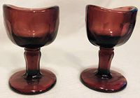 Eyecup Eye Wash Bath Cup Rinse - American Made - Mosser Glass USA - Set of 2 (amethyst, John Bull)