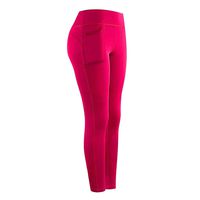 ANJUNIE Women's Workout Sequin Leggings Fitness Sports Gym Running Yoga Athletic Pants (3-Hot Pink, L)