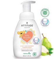 ATTITUDE Baby Leaves, Hypoallergenic 2 in 1 Shampoo & Body Foaming Wash, Pear Nectar, 10 Fluid Ounce