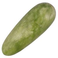 mookaitedeocr Green Jade Crystal Massage Wand for Acupuncture Therapy Pointed Stick Tretament, Gua Sha Scraping Tool Reiki Healing Stone