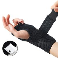 Sixport Wrist Brace, Adjustable Wrist Fitted Stabilizer Removable Aluminum Splint Carpal Tunnel Hand Compression Support Wrap for Men, Women, Wrist Injuries Pain Relief, Left Hand