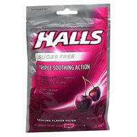 Halls Mentho-Lyptus Drops Sugar Free Black Cherry - 25 ct, Pack of 3