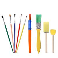 Xisheep Easter Day Home Décor ， Painting Brush Kids Graffiti DIY Color Art Painting BrushPainting Suit School Supplies Office Stationery - Multicolor