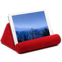 Cherry-Lee Multifunctional Portable Triangular Folding Soft Pillow Stand for iPad Tablets, eReaders, Smartphones, Books (Red)