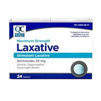 Quality Choice Maximum Strength Laxative 25mg. Tablets 24 Count, Boxes (Pack of 6)