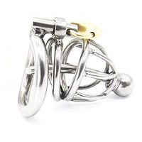Device Cage Ċ'ħāstīty Toy Silver Hypoallergenic Chāstity Cage Multi-Size Men's Stainless Steel Comfortable and Durable Lock Ring Anti-Off Lock Ring (Size : 45mm)