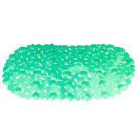 Non Slip Shower Mats,Fheaven Large Strong Suction Anti Non Slip Bath Shower Mat Foot Massage 68X35cm68X35cm (Green)