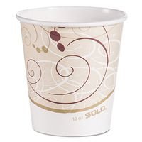 Dart 510SM Paper Hot Cups in Symphony Design, 10 oz, Beige/White/Red, 1000/Carton