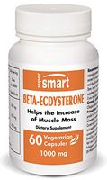 Supersmart - Beta ecdysterone 1000 mg Per Serving - Sport et Endurance - The 100% Natural Anabolic Choice for Increasing Muscle Mass | Non-GMO - 60 Vegetarian Capsules.