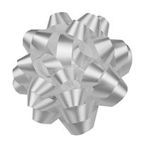 Premium Confetti Gift Wrap Bows, 4" (10 Pack, White)