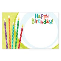Birthday Candles Enclosure Cards/Gift Tags - 3 1/2 x 2 1/4in. … (100)