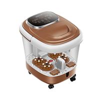 Foot Massagers Foot Bath Foot Bath Barrel Automatic Massage Footbath Electric Heating Foot Bath Foot Massage Machine Suitable for Sending Loved Ones Massage Tools (Color : Gold, Size : 453726cm)