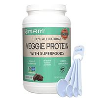 MRM Veggie Protein Powder with Superfoods, Vegan and Non-GMO, Chocolate 40.2 oz Bundle with a Lumintrail Measuring Spoon Set