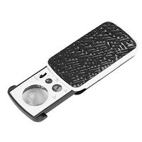 Pocket 30X 60X 90X Magnifier with 2 LED 1 UV Light Handheld Magnifying Professional Slide Out Protective Glass Loupe for Jewelry Rocks Stamps Coins Watches