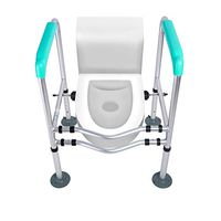 XF Elderly Toilet armrest Shelf, Non-Slip Suction pad Foot pad No Need for Punching Safety Toilet Railing Shelf (Color : A)