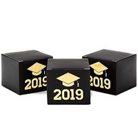 Hallmark 3" Small Graduation Gift Boxes, Class of 2019 (Pack of 3, Black and Gold)