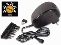 Velleman PSU03 Non-Regulated Universal-Voltage Adapter, 3-12 VDC/300 mA