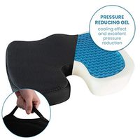 Healthy Spirit Gel Enhanced Seat Cushion | | Memory Foam and Gel Seat Cushion Office Chair Car Seat Cushion Coccyx, Black