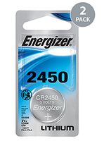 Energizer CR2450 Lithium Battery, 3v ECR2450, 2 PK