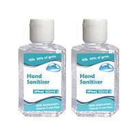 2pc 60ml Antibacterial Hygienic Hand Sanitizer Gel, Non-Rinse Hand Sanitizer Gel, Instant Hand Refreshing Gel, Hand Soap Kills Germs Effective 99.99%, Antibacterial Gel for Hands