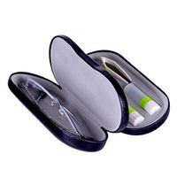 HEALIFTY 2-in-1 Eyeglass Lens Case Box Double Layer Portable Myopic Lens Box for Travel (Black)