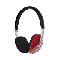 NAD VISO HP30 On-Ear Headphones Compatible with Apple iOS Tangle-Free Ribbon Cord (Red)