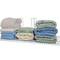 Evelots Closet Wire Shelf Divider-New & Improved-Separator-Easy Clip-Steel-Set/8