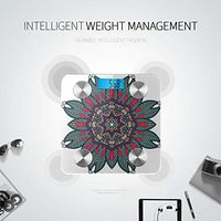 LYAOE Bluetooth Body Fat Scale Mandala Coloring Oriental Circle Ornament Smart Wireless Scale with LCD Display Measuring Body Weight Bmi and Health Digital Scale