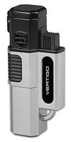 Vertigo Hornet Quad 4 Torch Flame Single Action Cigar Lighter Silver