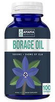 Ahana Nutrition Borage Oil – GLA Supplement to Help Support Skin Health, Blood Pressure Levels, and Inflammation (1000mg - 100 Capsules)
