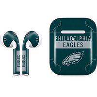 Skinit Decal Audio Skin for Apple AirPods with Wireless Charging Case - Officially Licensed NFL Philadelphia Eagles Green Performance Series Design