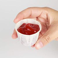 GOLDEN APPLE, 2oz-250ct White Treated Paper Souffle Portion Cups for Measuring, Medicine, Samples, Jello Shots,Harvest Paper. Compostable Souffle, Portion Cup