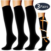 Compression Socks,(3 Pairs) Compression Sock for Women & Men - Best for Running, Athletic Sports, Crossfit, Flight Travel