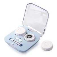 Contact Lens Cleaner, Portable Contact Lens Cleaner Kit Daily Care Faster Cleaning for Contact Lens (New Version) (Blue)