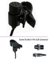 AV-JEFE TCM141 PROFESSIONAL LAVALIER MIC with Screw-On Mini 4 Pin Connector for Mipro / Peavey