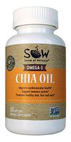 Seeds of Wellness Chia Oil Omega-3 Capsules – 100% Plant-Based Chia Oil and Micro-Algae Oil with ALA and DHA. 60 Capsules, 1000 mg/Serving. Allergen Free.