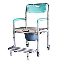 SYTH Bedside Commode Potty Chair, Folding Aluminum Portable Toilet Seat,Shower Bath Chair,Homecare Toilet Medical Use