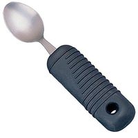 Sammons Preston Sure Grip Bendable & Weighted Tablespoon, Stainless Steel Bends to Any Angle for Customized Eating, Built-Up Handle Grip Spoon is Weighted for a Stable Non-Slip Grip, Adaptive Utensil