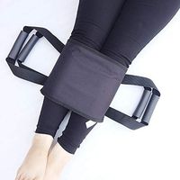 Leg Transfer Belt with 2 Double Grips, Medical Gait Belt, Nursing Sling, Patient Lift Strap, Black