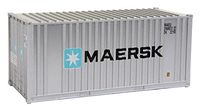 Walthers SceneMaster HO Scale Model of  Maersk 20' Corrugated Container with Flat Panel