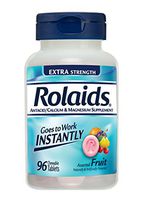 Rolaids Extra Strength Tablets Fruit 96 Count Fast Acting Heartburn Relief in Chewable Tablets, Antacid Extra Strength Fruit Flavored Tablets