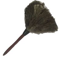 MIPPER Car Books Tabletop Dust Removal Brush Anti-Static Ostrich Feather Brush Duster with Wooden Handle Dust Cleaning Tool (15 inch)